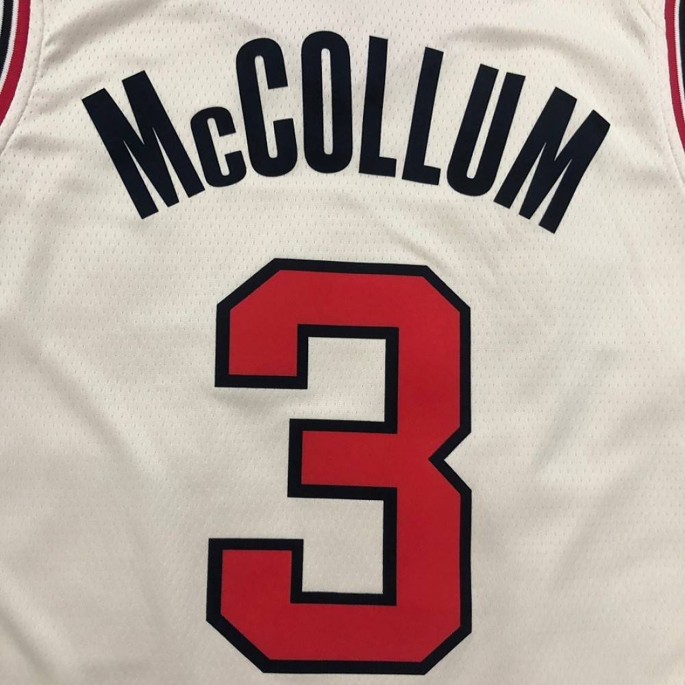 Men's Portland Trail Blazers C.J McCollum Cream 2019/20 Finished Swingman Jersey - City Edition-Pro Kit Vault | Brand New 26/27 Sports Jerseys